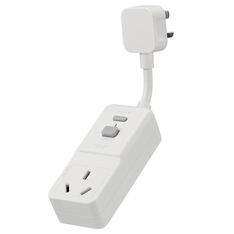 DELIXI Leakage Protection Plug, 16A Water Heater Air Conditioner High-Power Anti-Leakage Plug Converter, Leakage Protection Converter 16A, Instant Plug-In No Switch