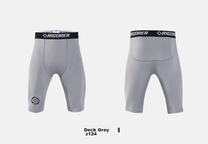 RIGORER Temperature-Adjustable Shorts, Men's Compression Pants, Basketball Quick-Dry High-Elasticity Knee-Length Undershorts, Running Tight-Fitting Pants, Training 7/8 Length Shorts 17