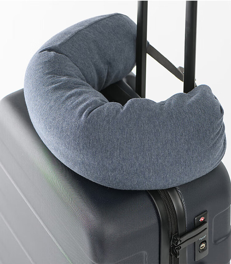 MUJI Comfortable Neck Pillow, Mid-Autumn Festival Gift, Nap Pillow, U-Shaped Pillow, Office Headrest, Backrest with Cap, Dark Gray 2