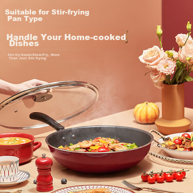 SUPOR Non-Stick Wok, 30cm, Compatible with Induction And Gas Stoves, Healthy Cooking Pan, Frying Pan, PC30S1