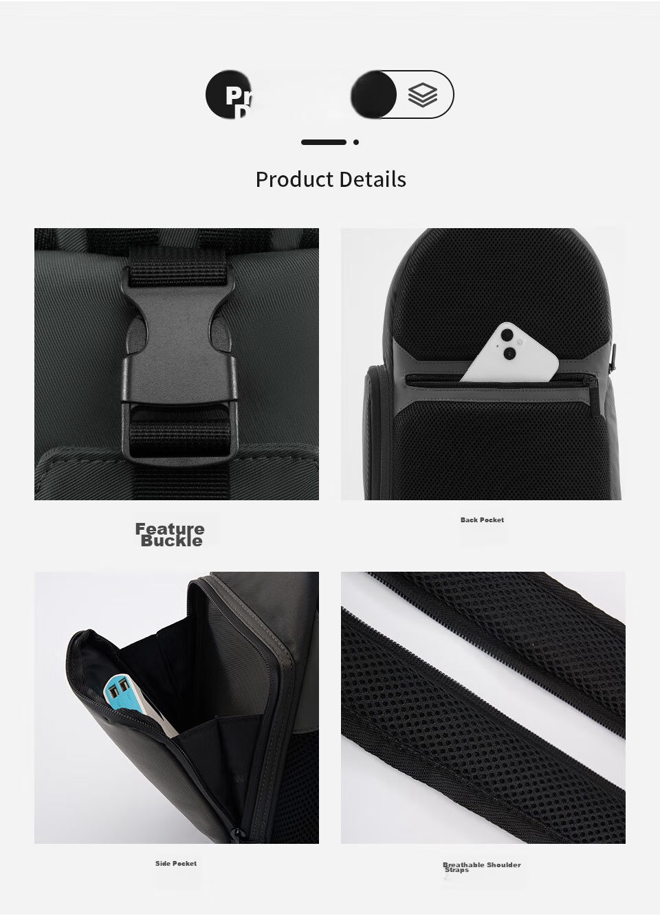 CWATCUN Shoulder Camera Bag for Men And Women, Multifunctional Portable Small Bag, Dual-Shoulder Bag, Trendy Backpack for Me 9