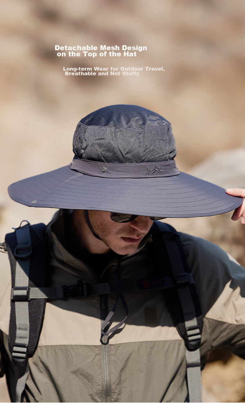 MISSION UV Sun Protection Hat for Men, Wide Brim Fishing Bucket Hat, Hiking Cap, Summer Outdoor UV-Resistant Large-Brimmed Sun Hat 7