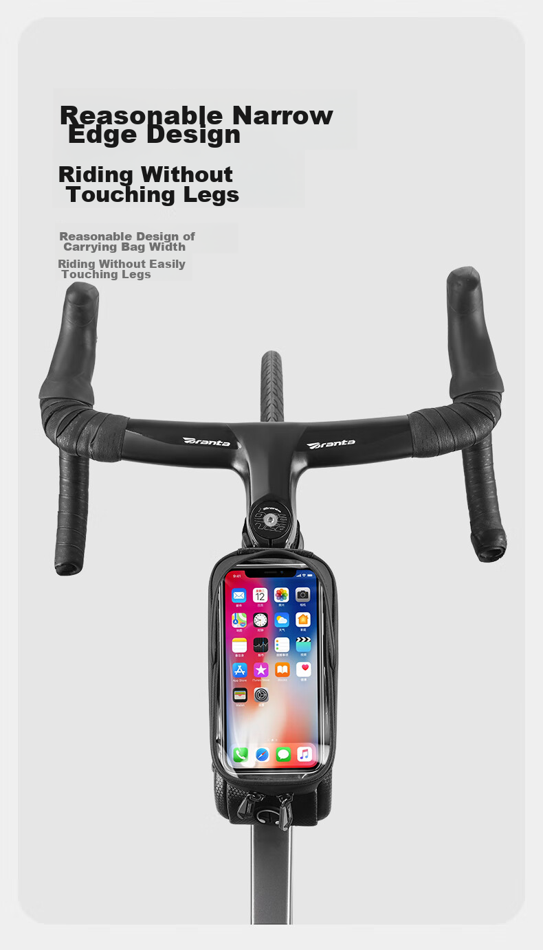 TOSUOD Bicycle Front Frame Bag Phone Tool Storage Bag Mountain Road Bike Top Tube Bag Cycling Gear 2.0L 8