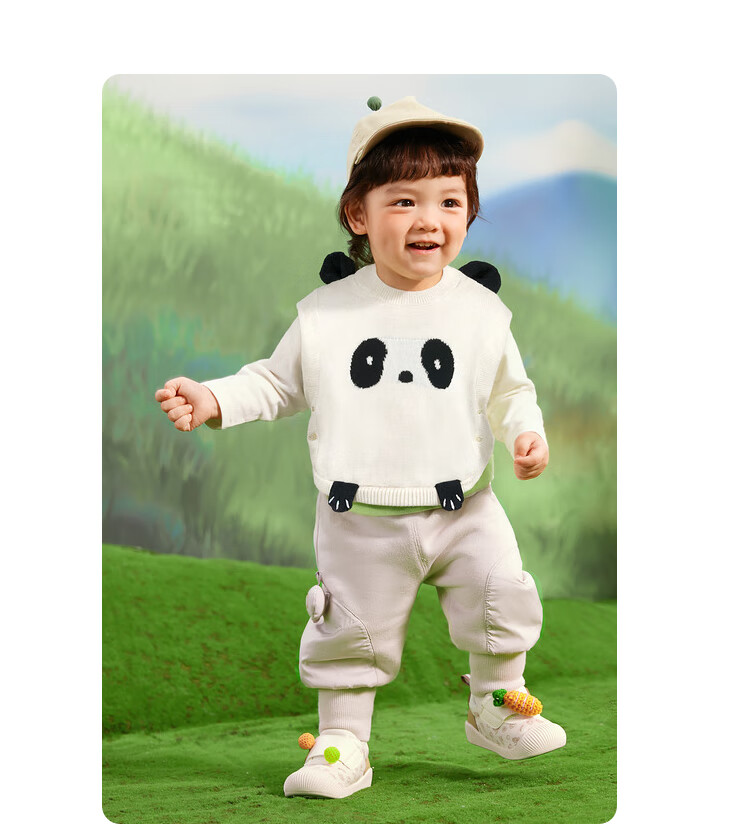 BALABALA Children's Clothing, Boys' Vest, Baby Pure Cotton Sweater, 2025 Autumn New Style Knitted Waistcoat, Cute Inner Wear Top 16