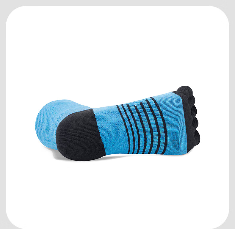 TFO DuPont Coolmax Five-Toe Socks Comfortable Breathable Quick-Dry Sports Socks A2202435 Men's Blue 10
