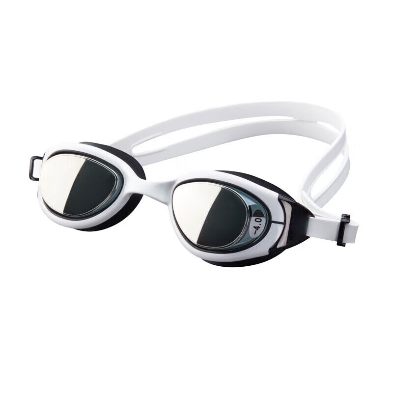 BALNEAIRE High-End Swimming Goggles, High-Definition Anti-Fog Anti-Reflective Professional Training Black And White YJ001