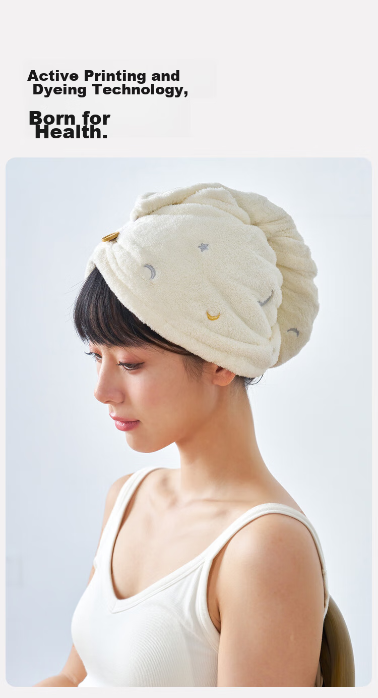 Sanli 5A Antibacterial Quick-Drying Hair Towel for Women, Absorbent Hair Wrap, Shower Cap, Hair Drying Towel, Hair Washing Cap, Gray 10