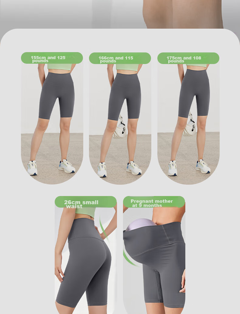 XUEXIMAN Yoga Pants for Women, One-Size High-Waisted Bike Shorts with Butt-Lifting Effect, Tight-Fitting Sports Fitness Shorts for Outdoor Wear 4
