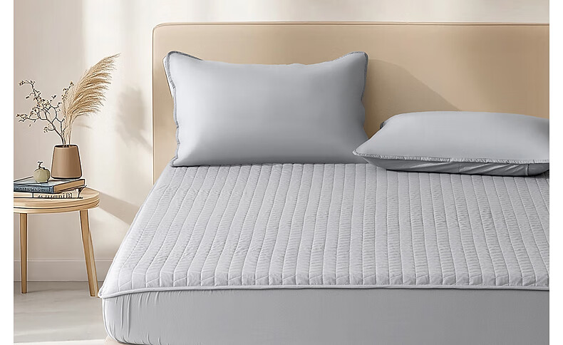Belleace Mercury Home Textile A-Class Washable Soybean Filled Soft Antibacterial Brushed Fitted Mattress Protector Pad 2