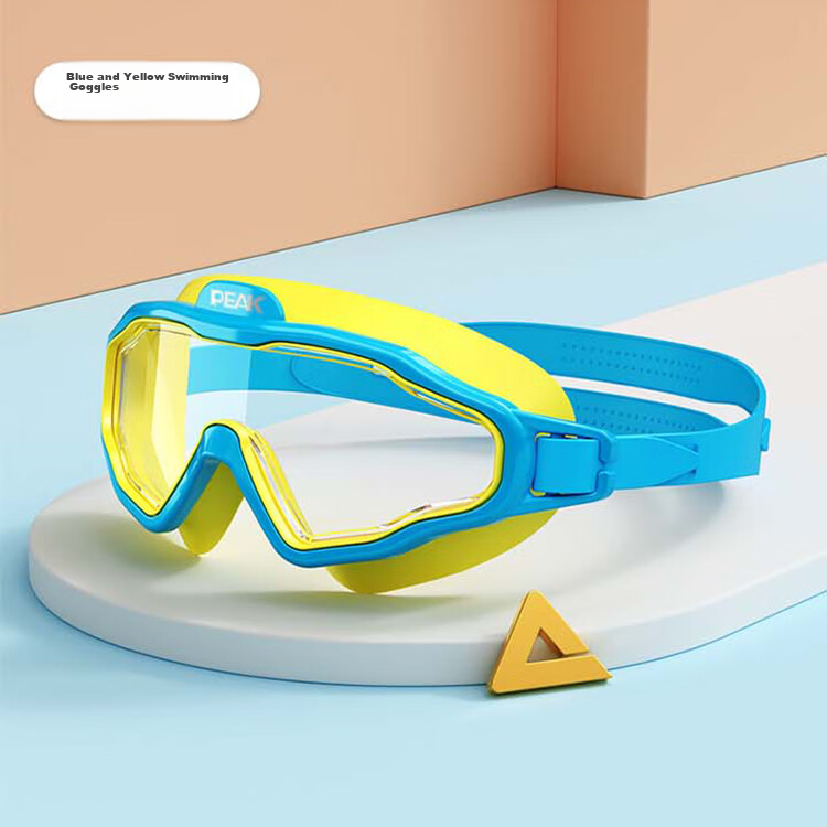 PEAK Swimming Goggles for Boys And Girls, Large Frame, High Definition Anti-Fog Waterproof Swimming Glasses Diving Mask Equipment Swimming Goggles And Swim Cap Set 11