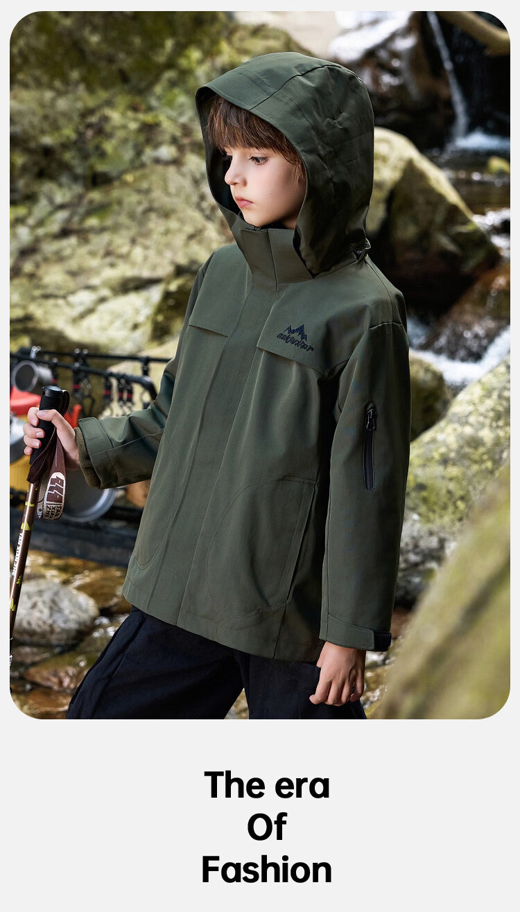 ASK JUNIOR Kids Long Sleeve Jacket Unisex Autumn Windproof Outdoor Running Sports Hiking Coat 16