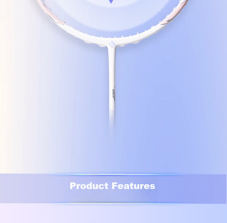 KUMPOO Badminton Racket, Full Carbon Fiber, Lightweight And Durable, Xunfeng Unicorn II, Starry Purple Cherry Blossom Pink String 11