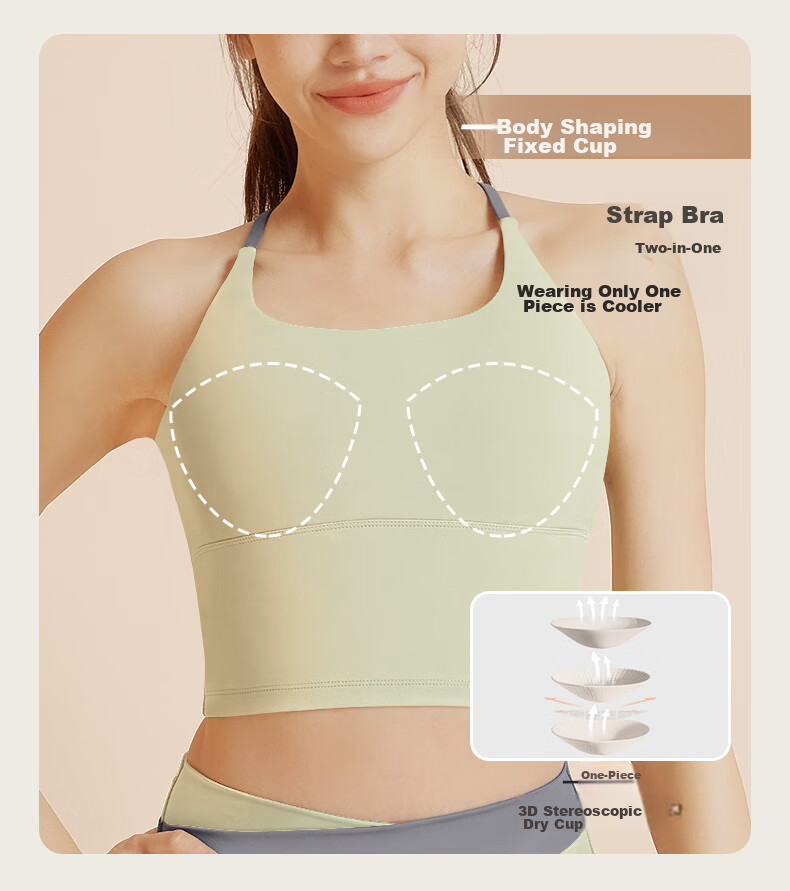 VICTORIATOURIST Women's Yoga Wear, Autumn And Winter Quick-Dry Sports Bra, High-Intensity Training Suit, Running Fitness Vest Two-Piece Set, Green XL 10