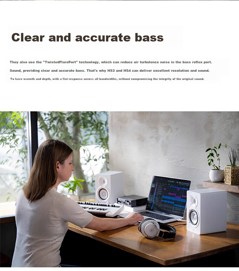 YAMAHA HS5 Active Monitor Speaker Studio, Professional Active Speaker, Professional Audio Equipment, Black (One Piece) 4