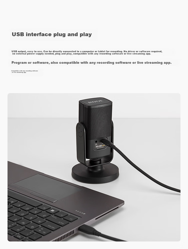 RODE NTUSB MINI Condenser Microphone for Novels, Voice Acting, Studio Recording And Live Streaming Professional Microphone 11