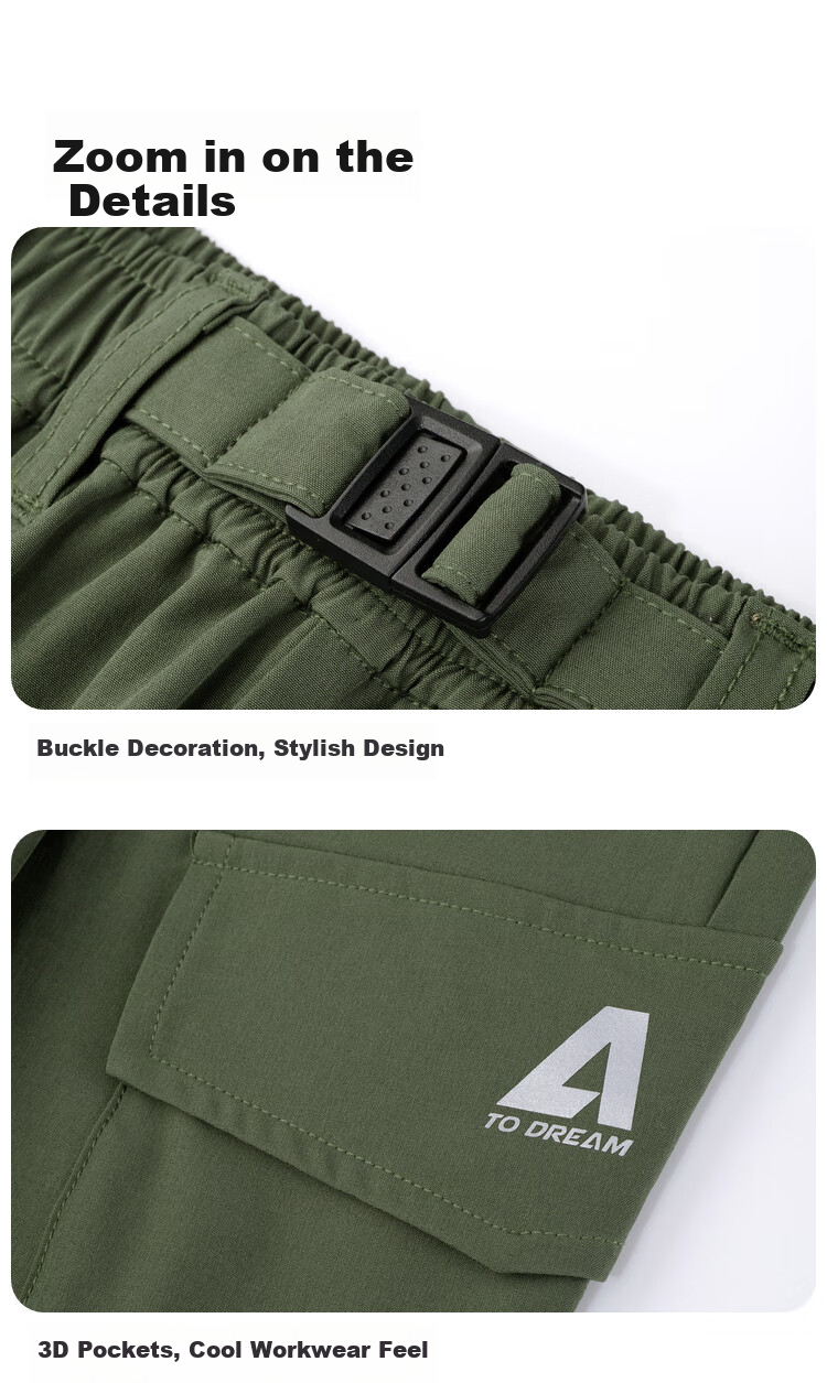 Annil Boys' Full Waist Woven Shorts, 2024 Autumn New Style, Cloud Mountain Coffee Color, Size 110 11
