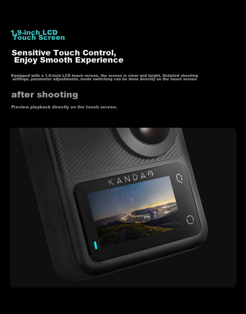 KanDao Sees QooCam3 Panoramic Action Camera, 5.7K High-Definition Anti-Shake Waterproof Action Camera for Vlogging, Skiing, Diving, Outdoor Activities, And Motorcycle Riding 39