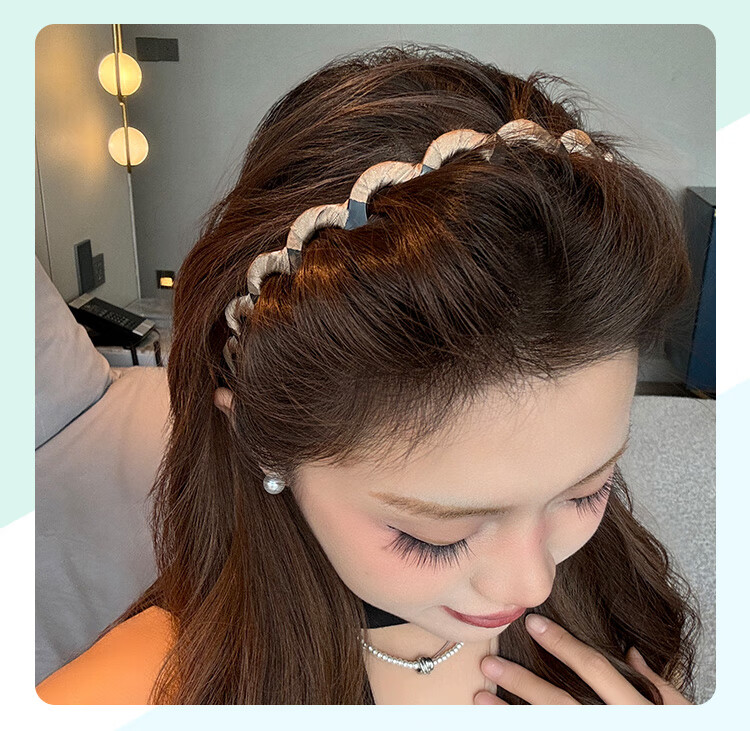 CHIMERA 2 Pieces Non-Slip Bangs Hair Clip, High Crown Headband, Hair Accessory, Women's Hair Ornament, Mid-Autumn Festival Gift 4