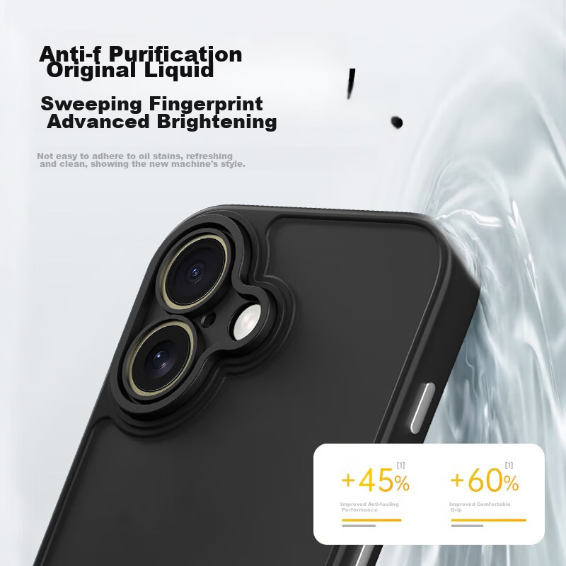 Чехол для Apple iPhone 16 Plus KEKLLE [Skin-Feel Frosted] черный