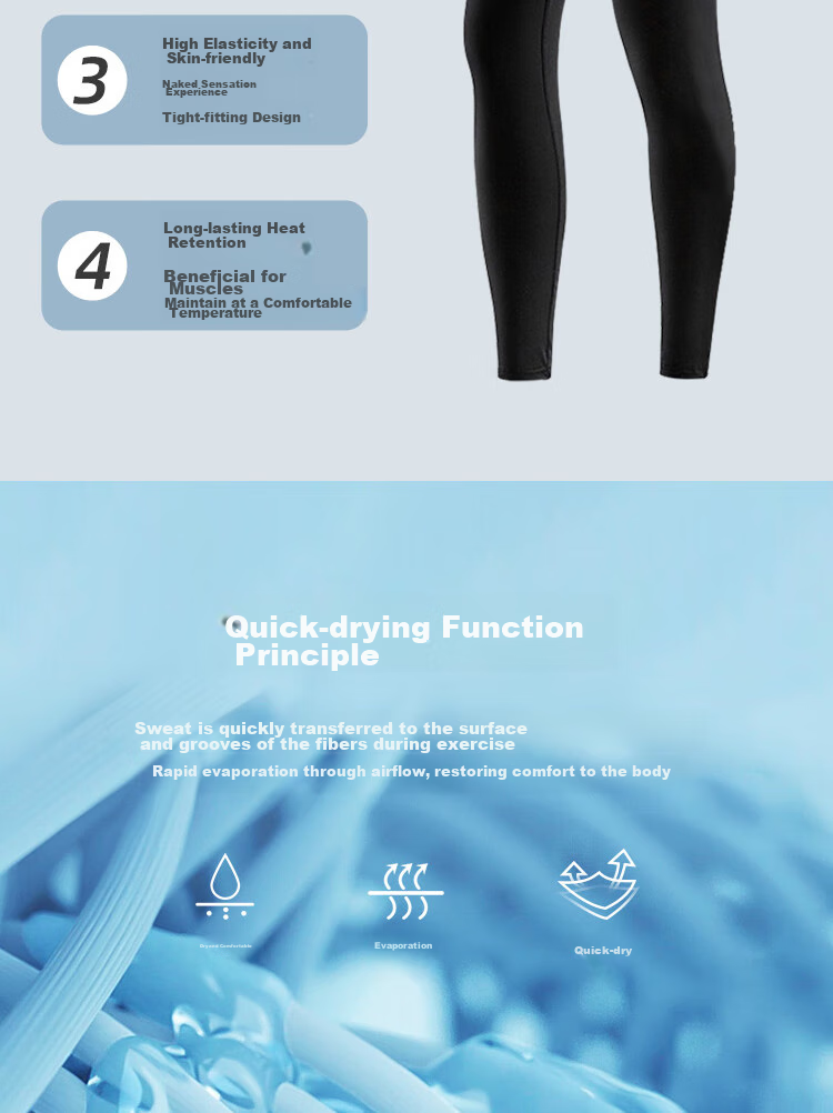 FANDIMU Men's Fitness Compression Pants, Running Sports Tight-Fitting Pants, Highly Elastic Breathable Basketball Track Training Long Pants, Summer Miracle Pants 3