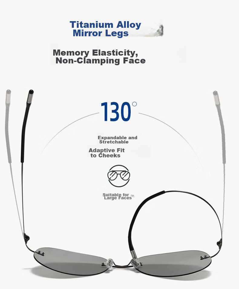 LESCA LUNETIER Ultra-Light Frameless Polarized Sunglasses for Men, Driving-Specific Non-Fading Driving Glasses, Fishing And Pilot Round Sunglasses 10