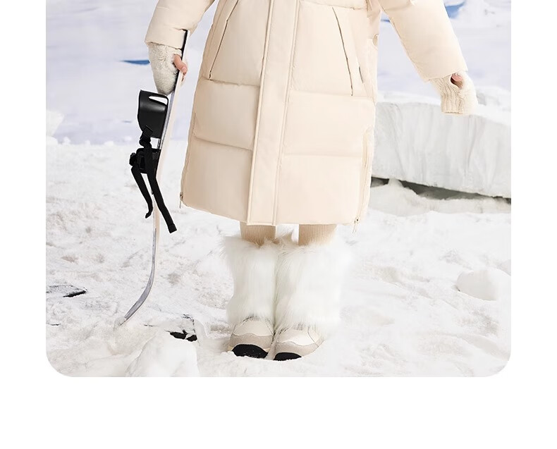 YAYA Kids Down Jacket Boys and Girls Winter New Long Over-the-Knee Extreme Cold Parent-Child Coat HR 4