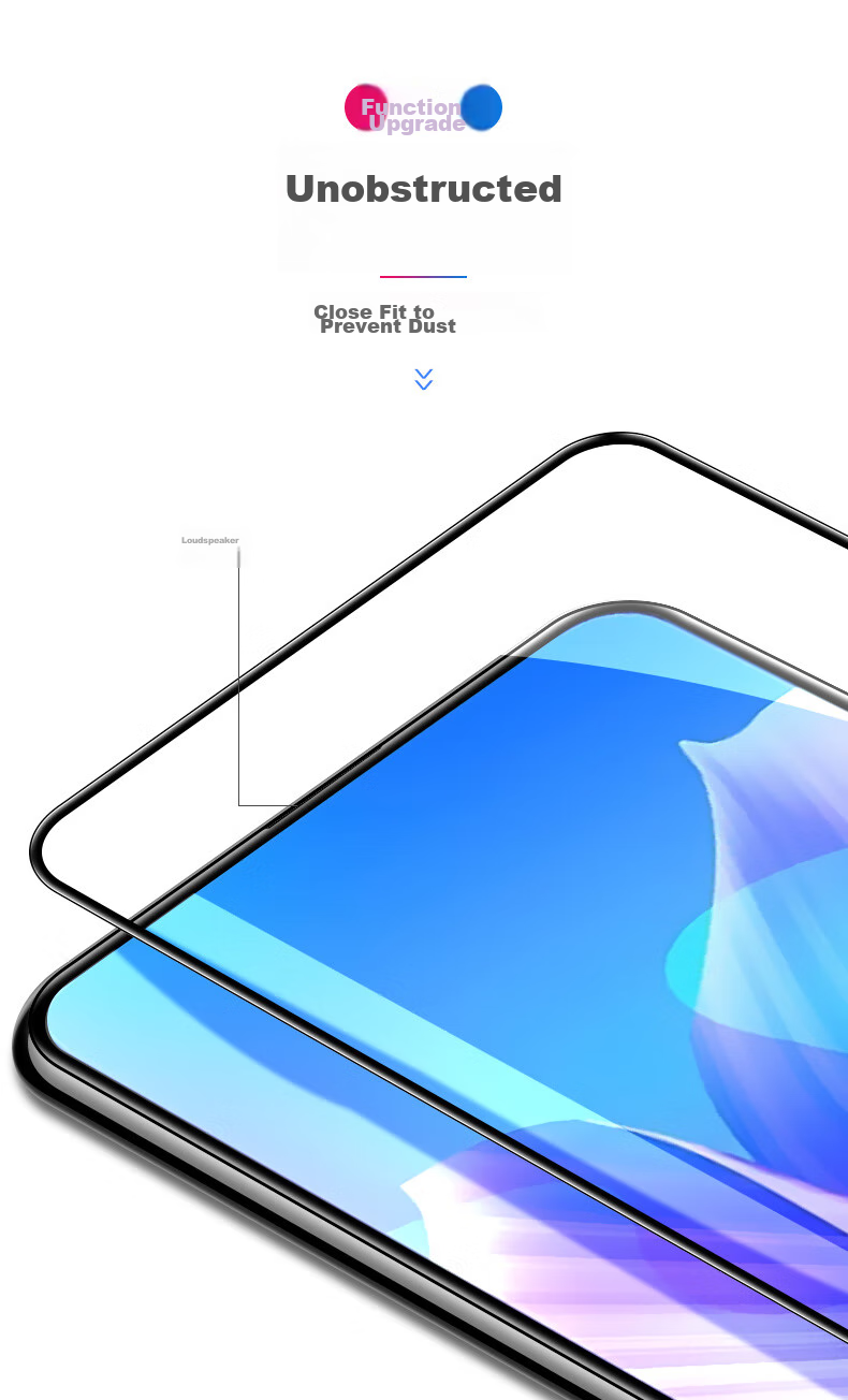HotFire Tempered Glass Screen Protector for Huawei Enjoy 20 Plus, Full Coverage Automatic Adhesive Glass Protective Film for Enjoy 20 Plus Smartphone 3