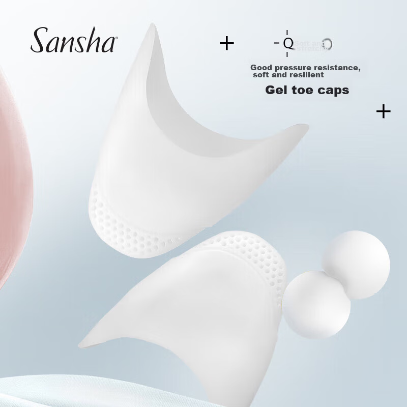Sansha Ballet Pointe Shoes, Ultra-Soft Gel Toe Protectors, Honeycomb-Shaped Toe Protection Covers, Comfortable