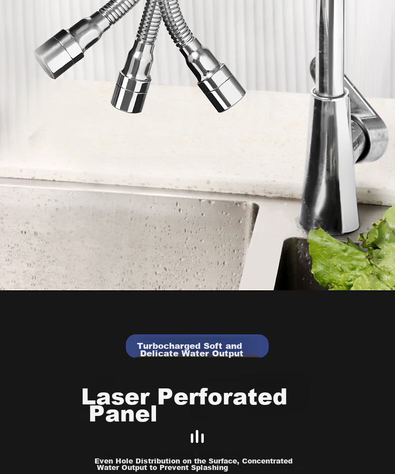 BJ Faucet Extender, Splash-Proof Head, Anti-Splash Faucet, Kitchen Universal Faucet Filter, Water-Saving Aerator 7