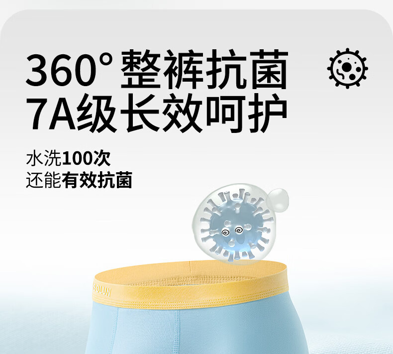 YING BO LUN Boys' Underwear, Lycra Cotton Antibacterial Children's Boxer Briefs, Thin Style for Young Boys And Older Kids, 10691 165 6