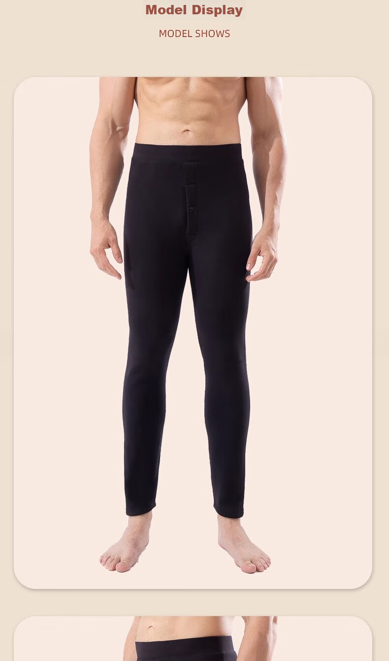LangSha Fleece-Lined Shark Pants for Men, Warm Trousers, Autumn And Winter New Thick Fleece Pants, Tight-Fitting, Suitable for Outer Wear, Motorcycle Base Layer Pants 10
