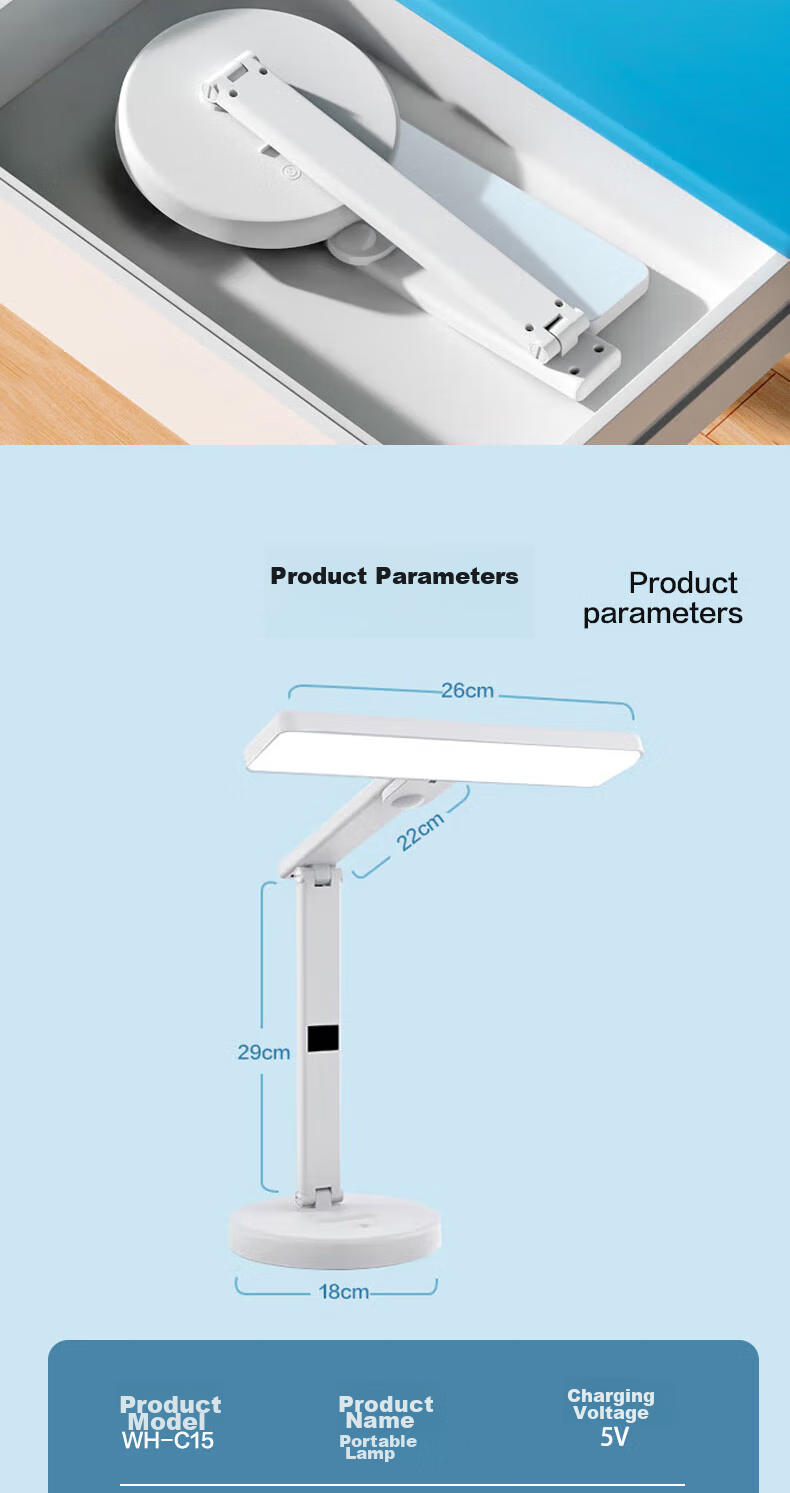 Jingqian Desk Lamp, Eye Protection Light for Students And Children, Full Spectrum Lamp, Specialized for Study, Reading Light, Dormitory Bedroom Bedside Lamp 14