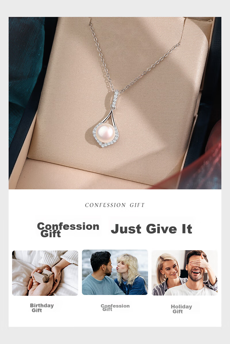 MANHE S925 Silver Freshwater Pearl Necklace for Women, 2026 New Light Luxury High-End Birthday Gift for Mom Or Girlfriend 17