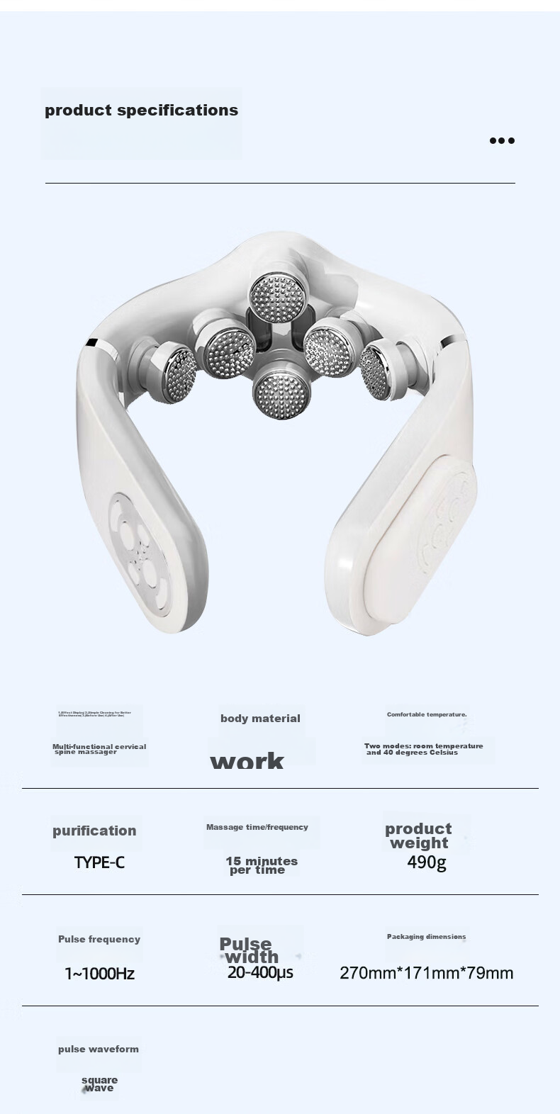 Manyue Cervical Massager, Shoulder And Neck Massage Device, Neck Massager with Smart APP 6D, Birthday Gift 17