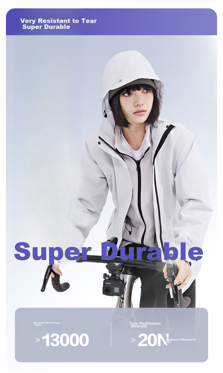 JD Original Climbing Fleece Jacket with Inner Liner, Three-In Spring Women's Outdoor Warm Coat, Glacier Gray, Size S 12