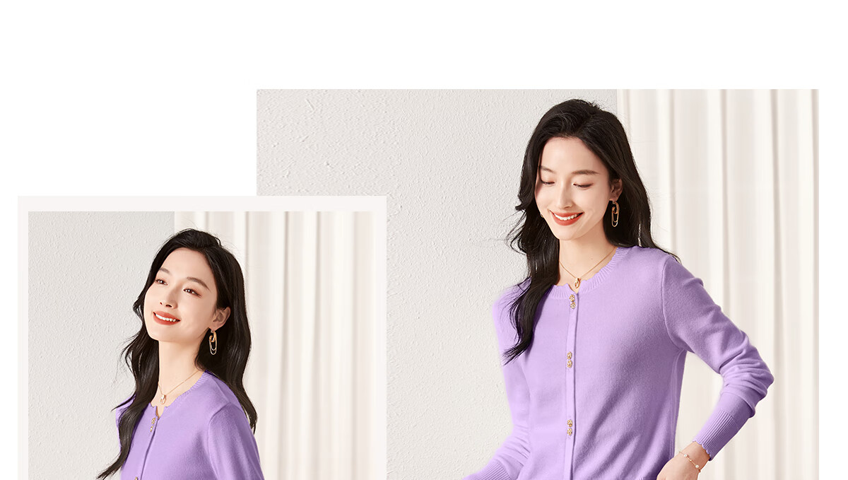 Chushen Autumn And Spring Women's Knit Sweater, Fashionable Simple Round Neck, Exquisite Button Knit Cardigan Sweater Coat S13KZ1682 11