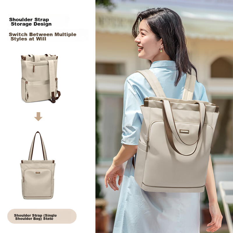 GOLF Women's Backpack 16-inch Laptop Bag Handheld Shoulder Tote Large Capacity Student Travel School Bag