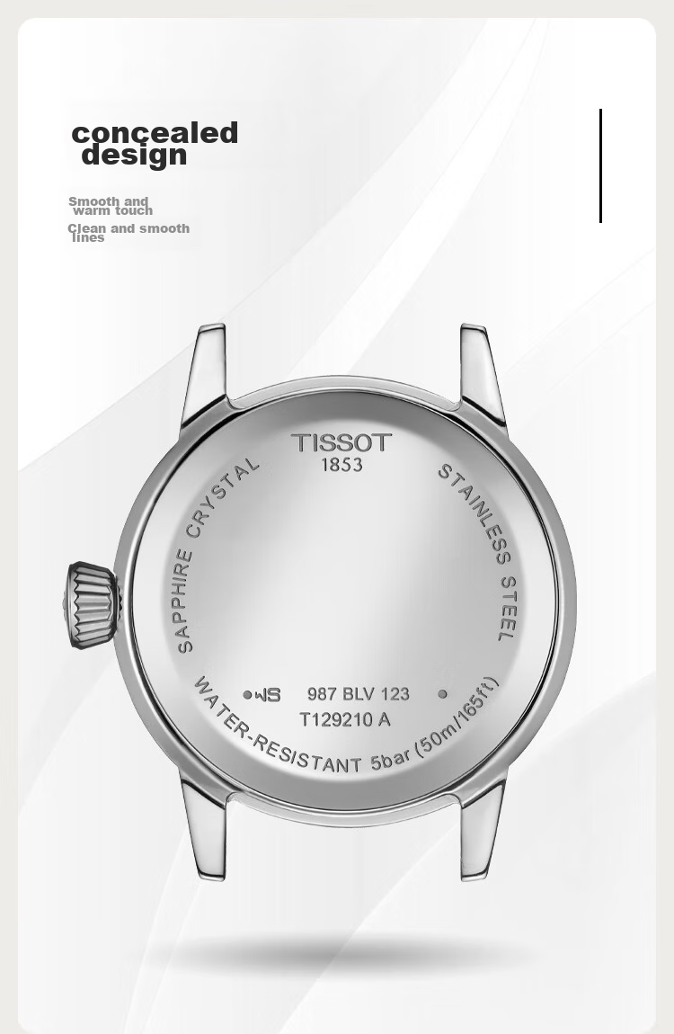 TISSOT Watch, Dream Round Series Women's Watch, Swiss Quartz Ladies Steel Strap Wristwatch, Fashionable Timepiece, Birthday Gift 3
