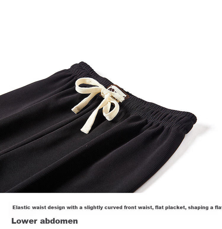 Dme [Refined Light Urban Draping Pants] Spring And Autumn Lightweight Elastic Waist Long Pants Women's Casual Trousers 3