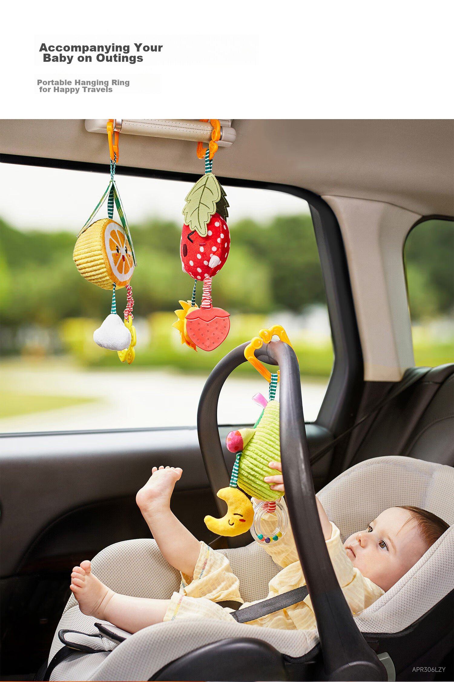 Tumama Kids Baby Crib Bell, Teether, Soothing Stroller Pendant, 0-1 Year Old Plush Bed Hanging, Newborn Car Toy 5