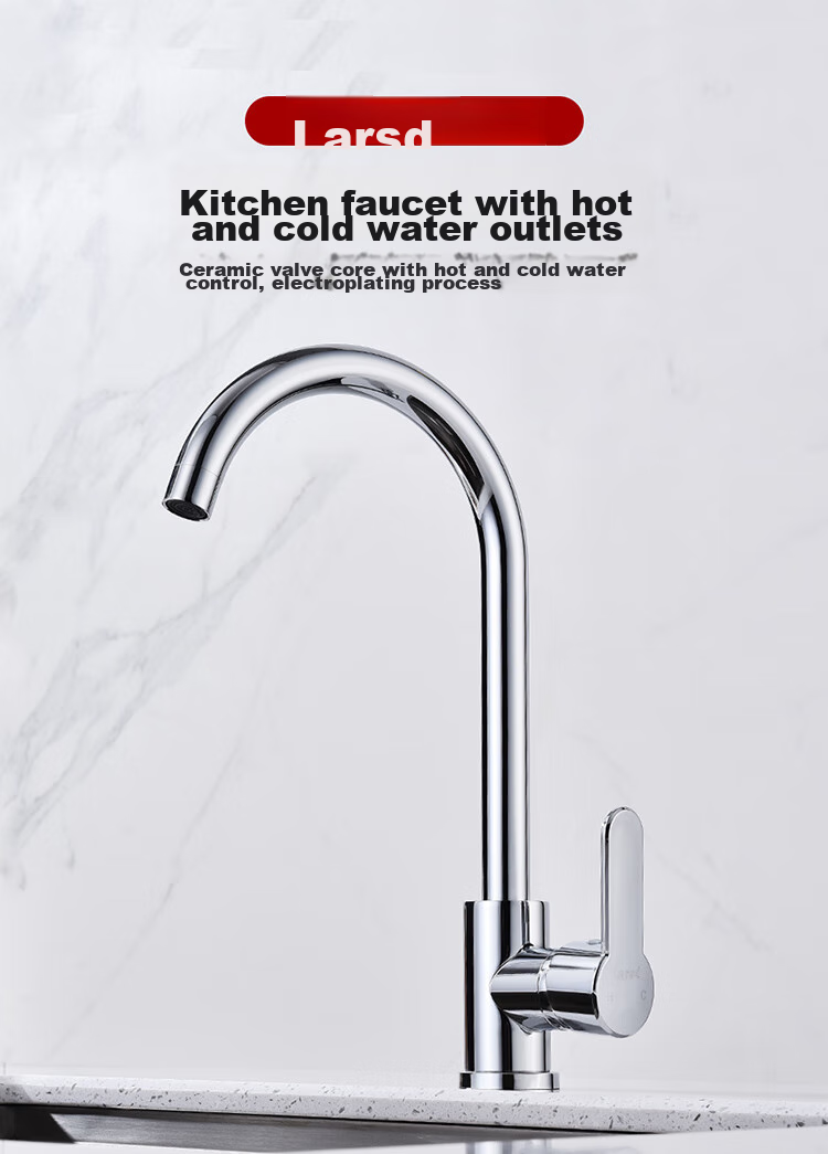 Larsd Sink Faucet, Kitchen Faucet with 360° Rotating Spout, Cold And Hot Water Tap for Sink F055 1