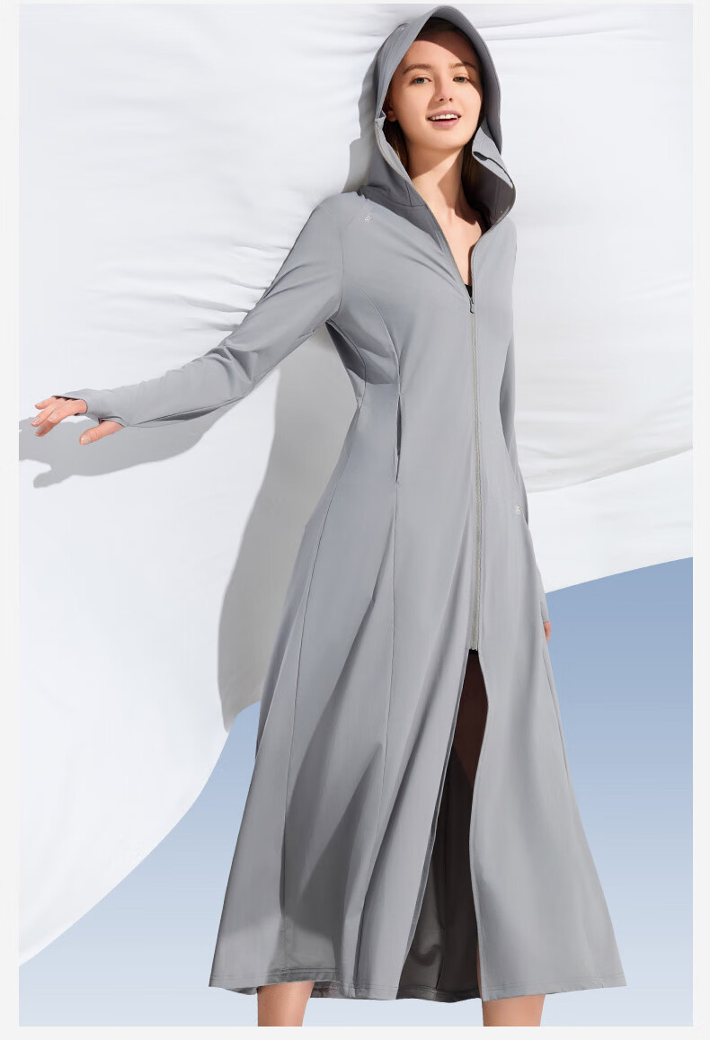 SUPIELD Full-Range Mid-Length Sun Protection Jacket for Women, Outdoor UV-Resistant, Cool-Feeling Windbreaker, Sun Protection Coat 8