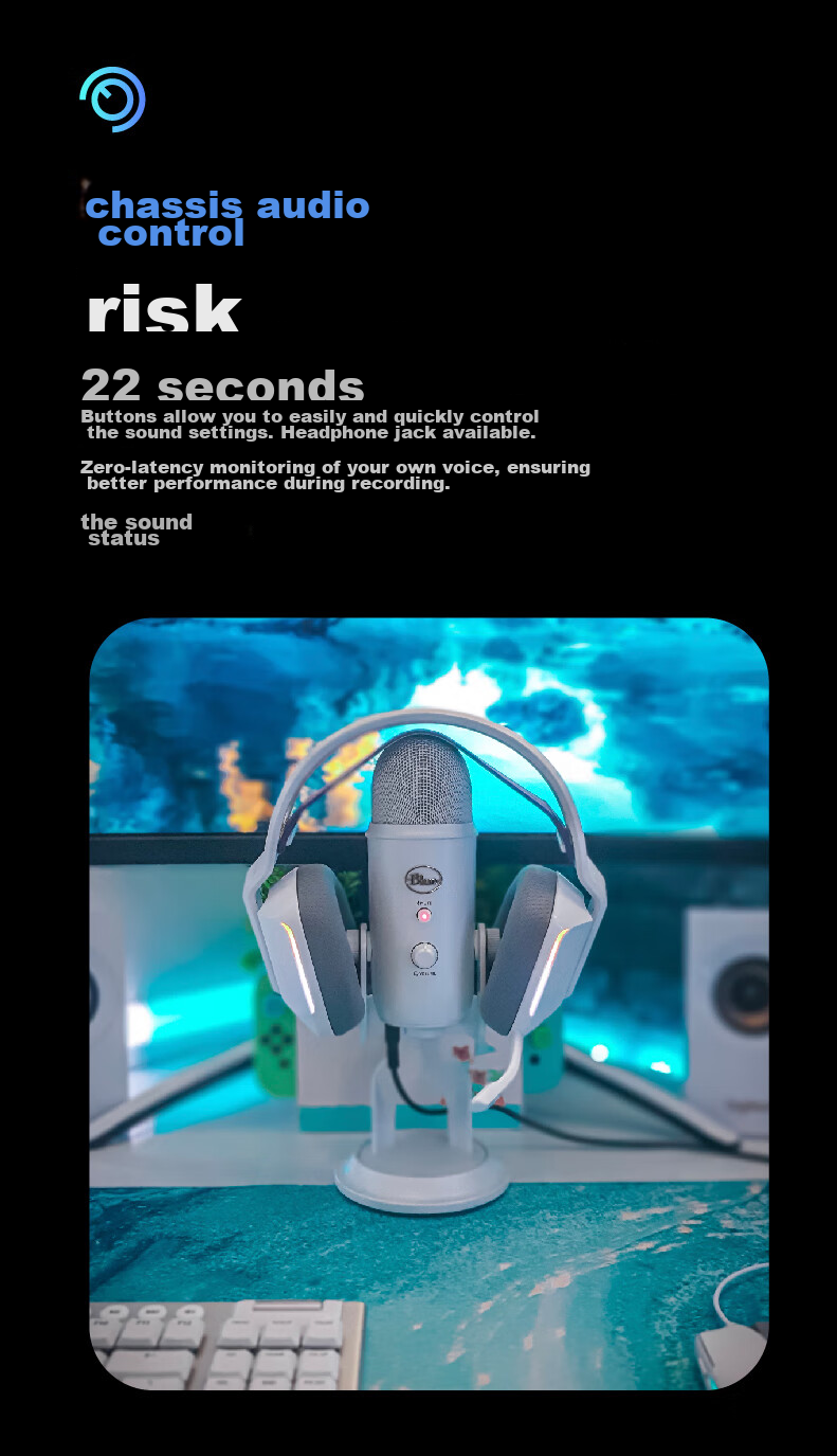 Logitech Yeti GX Gaming Microphone, USB Dynamic RGB Microphone, Professional Karaoke Recording Microphone, Laptop And Mobile Phone Gaming Microphone, Live Streaming Microphone for Internet Celebrities 7