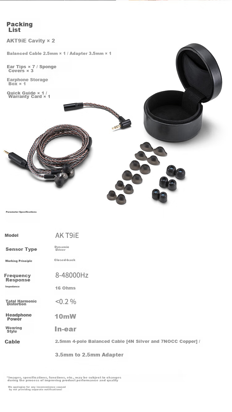 Iriver Astell&Kern AK T9iE Tesla Dynamic In-Ear Earphones, Titanium Black, Gift 12