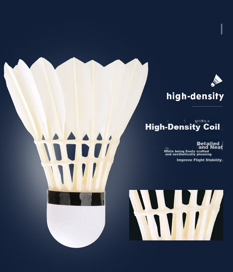 DHS (Jingcang Express Delivery + 12 Pieces) Goose Feather Badminton Shuttlecocks, Durable Flight Stability Training, 03*4 Bucket Package 8