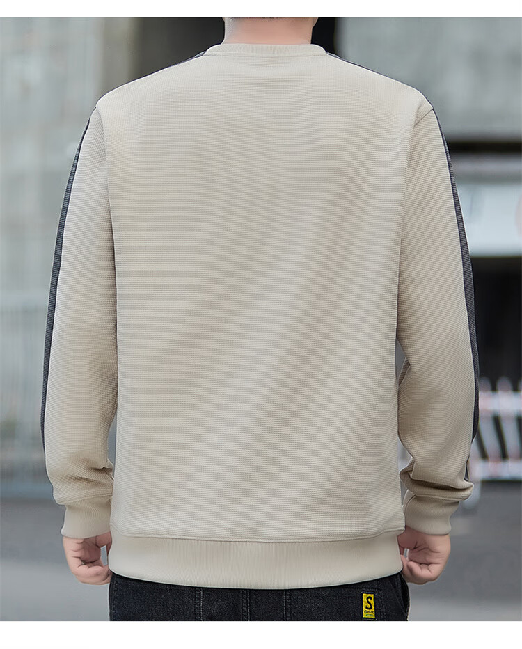 JEEP SPIRIT Men's Waffle Knit Long-Sleeve T-Shirt, Loose Casual Trendy Men's Top for Spring And Autum 19