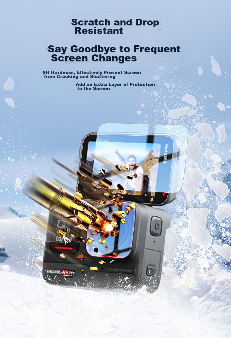 BIAZE [AR Enhanced Transparency] Screen Protector for Insta360 Ace Pro, Camera Lens Protector, Action Camera Accessory, Scratch-Resistant, Wear-Resistant, 6-Pack XJM29 5