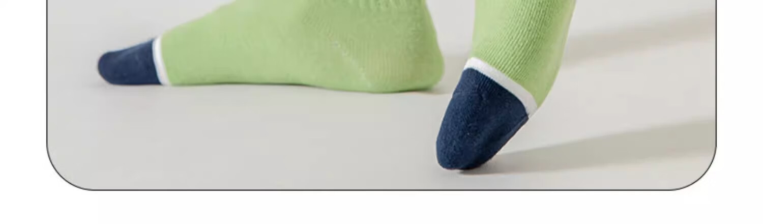 YUZHAOLIN 5 Pairs of Children's Socks, Spring And Summer Mid-Calf Socks for Boys, Athletic Socks for Older Children, Youth Student Cotton Socks, Long Socks 19
