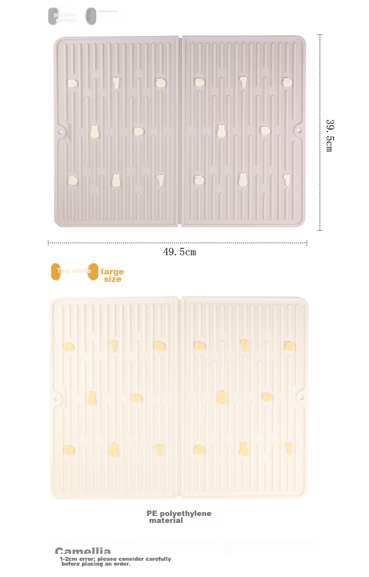 Shuke Orange Cat Draining Mat, Kitchen Silicone Bowl And Chopstick Mat, Absorbent Tabletop, Hand Washing Storage, Heat-Insulating Draining Curtain, Gadget 14