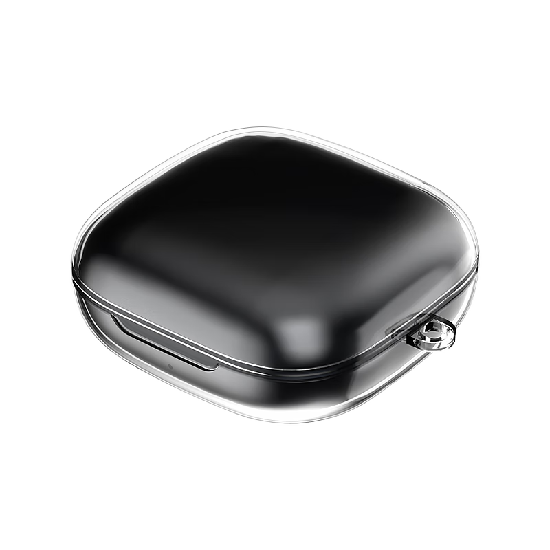 ESCASE Compatible with OpenFit Air Protective Case T511 Bluetooth Earphones Silicone Storage Box Soft Shell Full Protection Shockproof Ultra-Thin Transparent Bare Phone Aesthetic + Lanyard